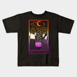 Midnight Margarita Moon - tarot card sapphic sunset Kids T-Shirt